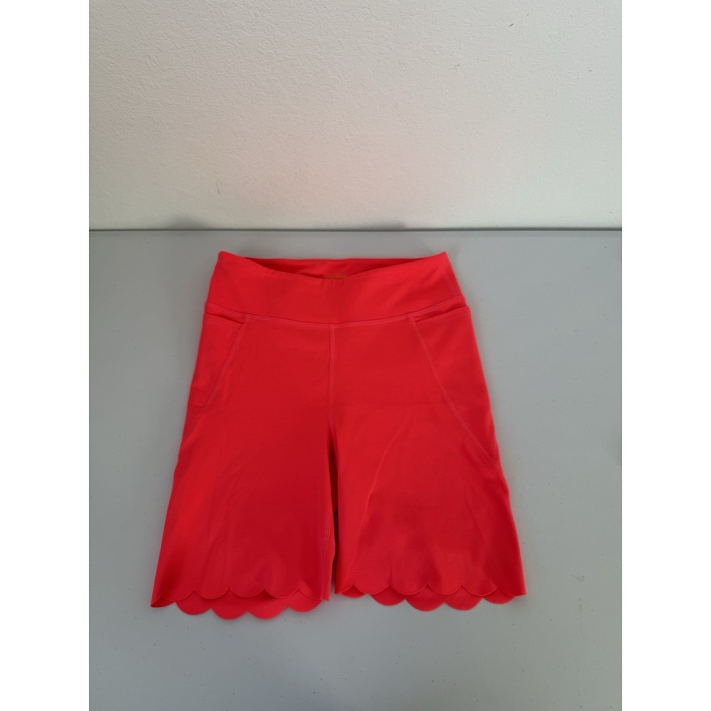Lilly Pulitzer Luxletic 6" Weekender High Rise Scallop‎ Bike Shorts Size Small